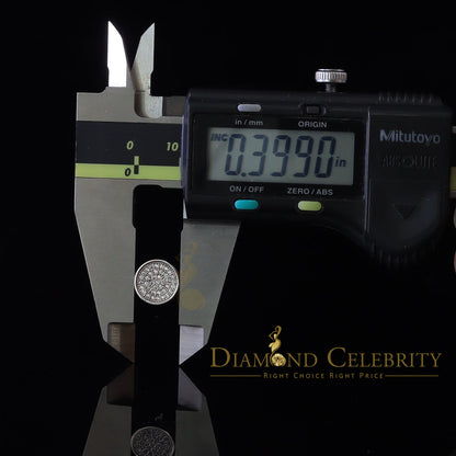 DiamondCelebritees  0.78ct Cubic Zirconia 925 Yellow Silver Women's & Men's Hip Hop Round Earrings