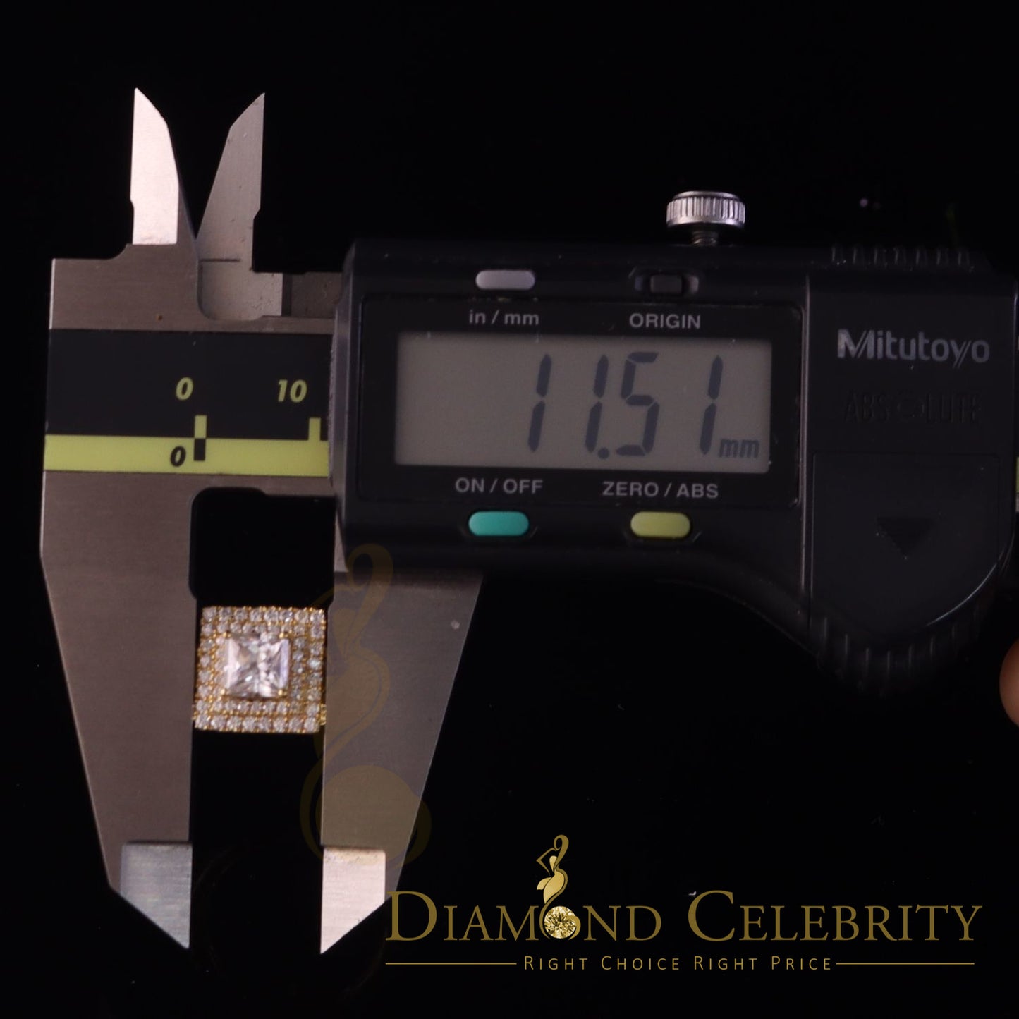 King Of Blings  10K Yellow Gold 2.00CT 'VVS' 'FL' D clr Princess Cut Moissonite Womens Ring S/7