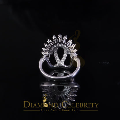 DiamondCelebritees 925 Sterling 2.00 ct Cubic Zirconia White Silver Crown Womens Ring Size 6.5
