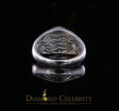 DiamondCelebritees 0.50CT Real Diamond 925 Sterling Silver White Fashion Masonic Men's Ring Size 12