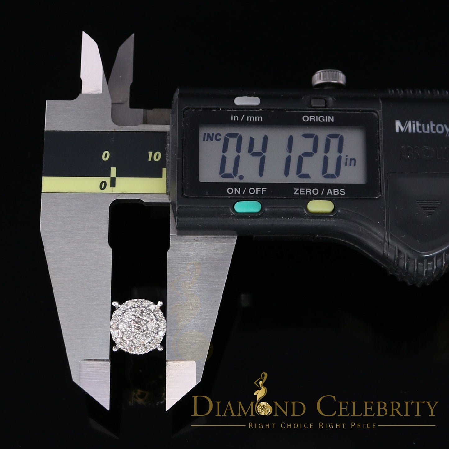 DiamondCelebritees Men's/Women's 10K Real Yellow Gold with 1.20CT Real Diamond Stud Earrings