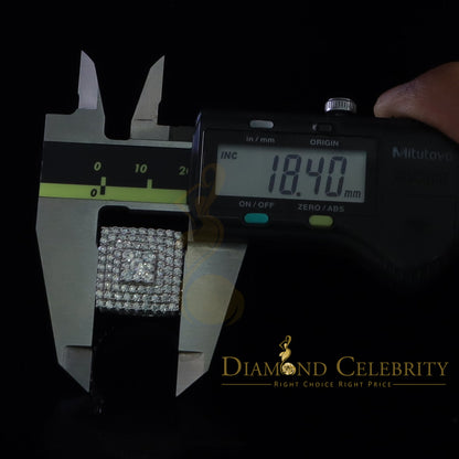 DiamondCelebritees 925 Sterling Silver White 14.0ct Cubic Zirconia Square Women's Gifts Ring Size 9