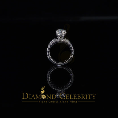 DiamondCelebritees White 7.00ct Moissanite 925 Silver Mens/Women Bridal Rings Oval Shape Size 8