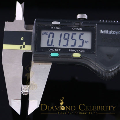 DiamondCelebritees 0.05ct Diamond Collection White 925 Sterling Silver Women & Men Square Earrings