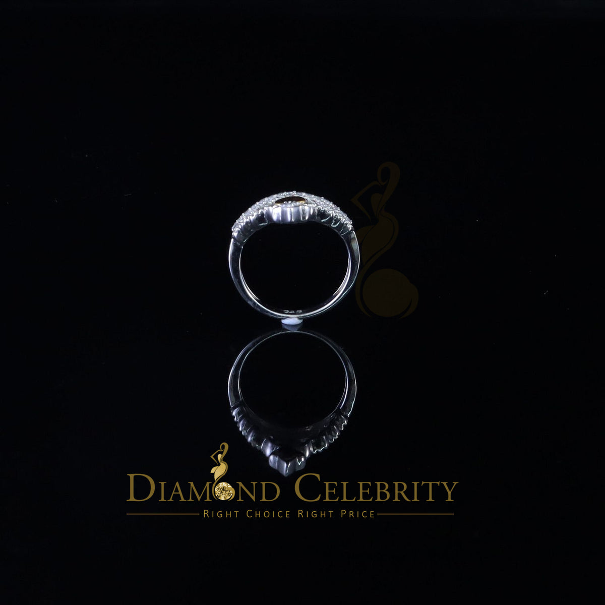 DiamondCelebritees 0.36 ct Cubic Zirconia 925 Sterling White Silver Crown Womens/Men's Ring Size 7