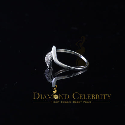 DiamondCelebritees 0.21 ct Cubic Zirconia 925 Sterling White Silver Heart Womens/Men's Ring Size 7