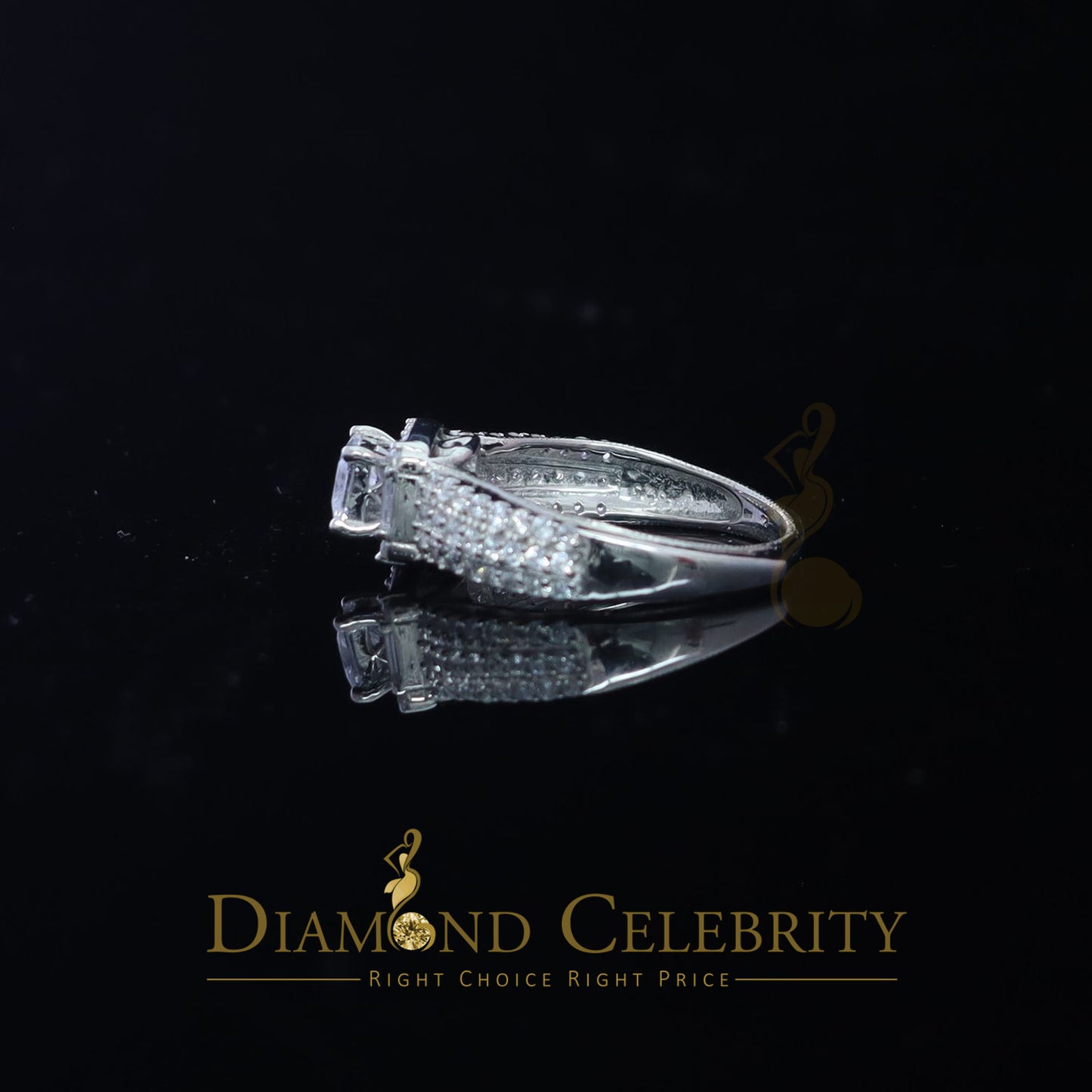 DiamondCelebritees 925 Sterling White Silver 2.50ct Cubic Zirconia Square Wedding Women's Ring SZ 7