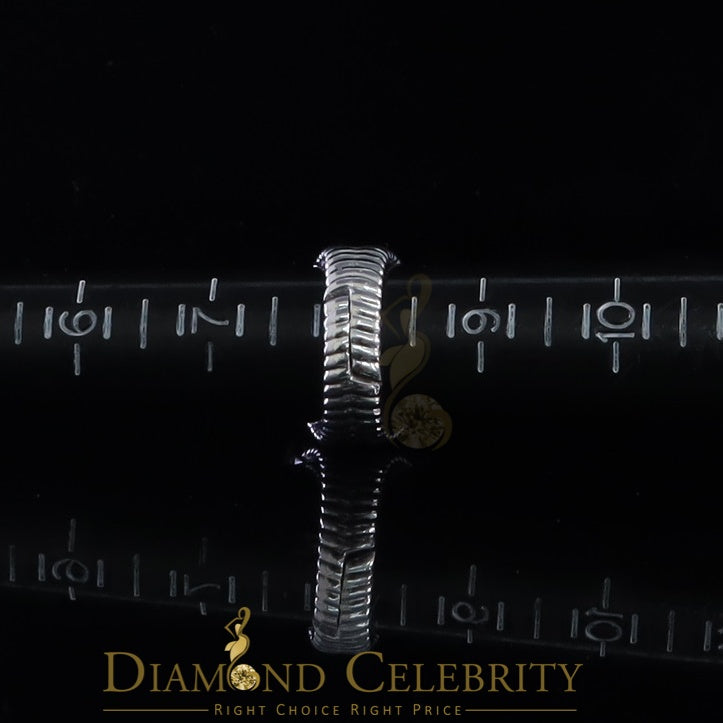 DiamondCelebritees 925 Silver White 2.00ct CZ Wide Square Albion Womens Adjustable Ring Size 7 to 9