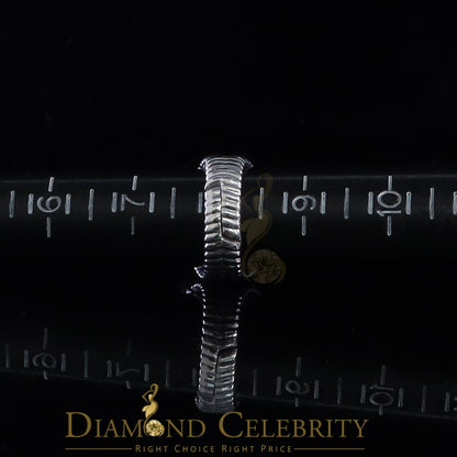 DiamondCelebritees 925 Silver White 2.00ct CZ Wide Square Albion Womens Adjustable Ring Size 7 to 9