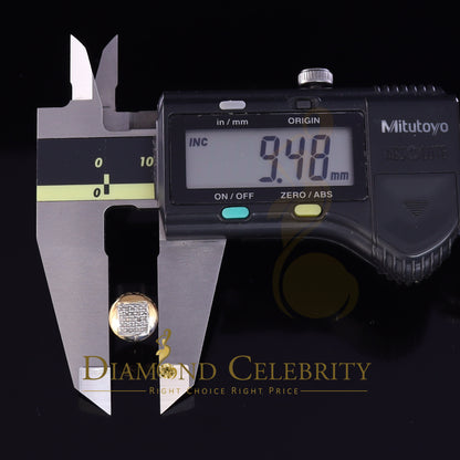 DiamondCelebritees 0.15ct Real Diamond 925 Sterling Silver Yellow For Women's & Men's Round Earring