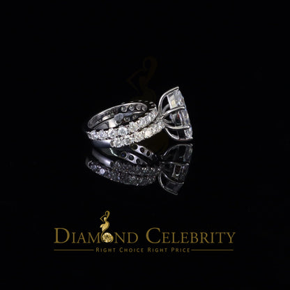 DiamondCelebritees White 8.00ct Moissanite 925 Silver Mens/Women Bridal Rings Marquise Shape Size 8
