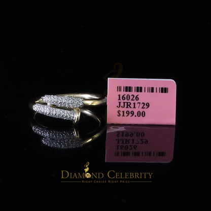 DiamondCelebritees 0.52ct Cubic Zirconia Yellow Sterling Silver Men's/ Women Engagement Ring Size 8