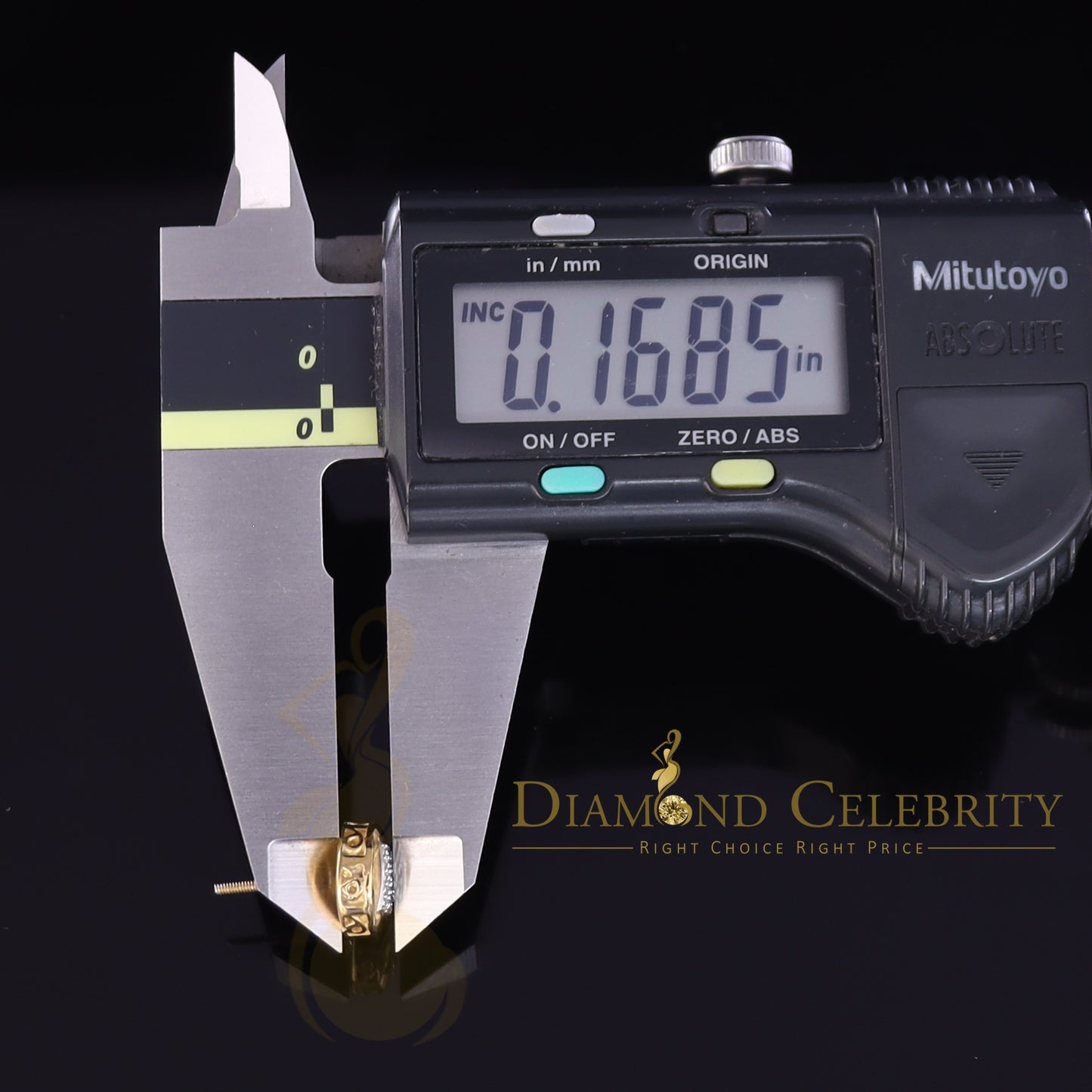 DiamondCelebritees 0.15ct Real Diamond 925 Sterling Silver Yellow For Women's & Men's Round Earring