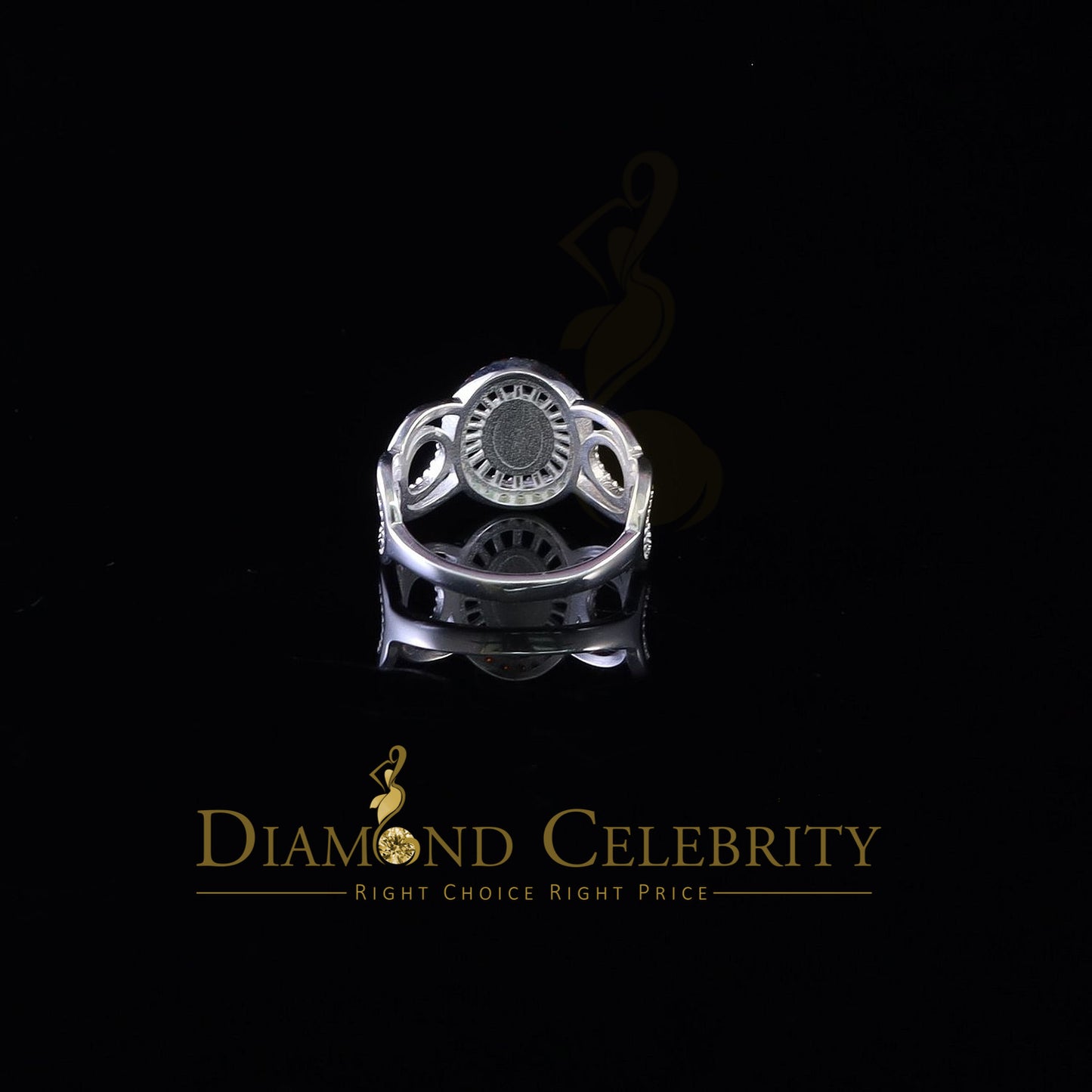 DiamondCelebritees 925 White Virgin Merry Red & Green Round Shape CZ Women's Religious Ring SZ 8
