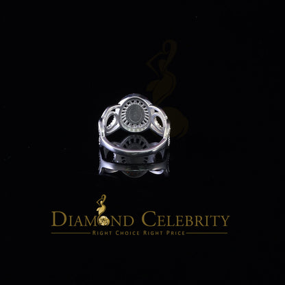 DiamondCelebritees 925 White Virgin Merry Red & Green Round Shape CZ Women's Religious Ring SZ 8