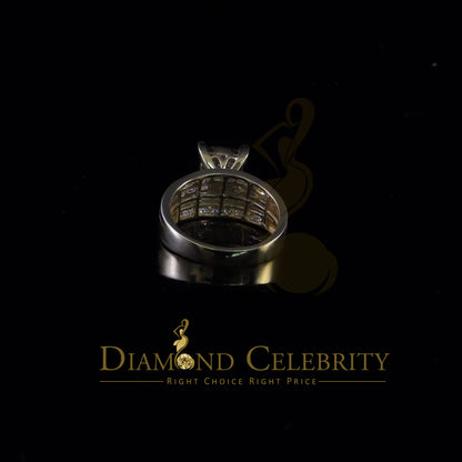 DiamondCelebritees Yellow Sterling Silver 3.00ct Cubic Zirconia Princes Engagement Ring Size 10