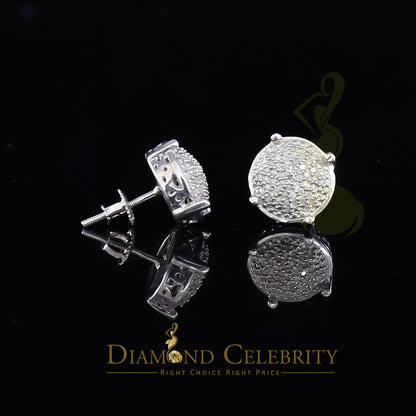 DiamondCelebritees 0.25ct Diamond 925 Sterling Silver White For Men & Women Stud Round Earrings