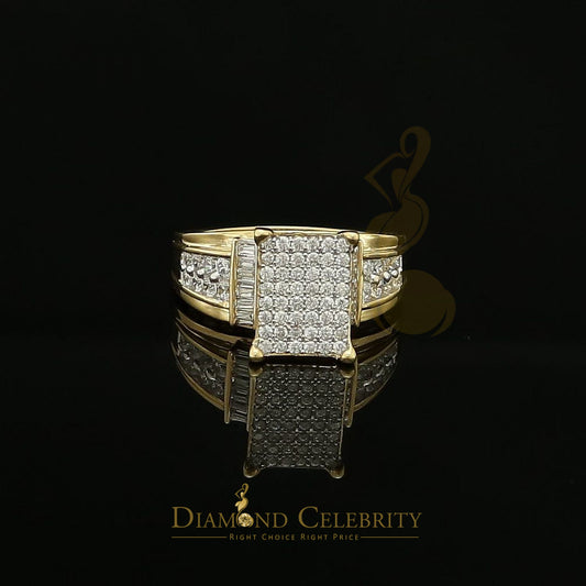 DiamondCelebritees New Big Look 925 Yellow Silver2.08ct Cubic Zirconia Style Cinderella Ring size 9