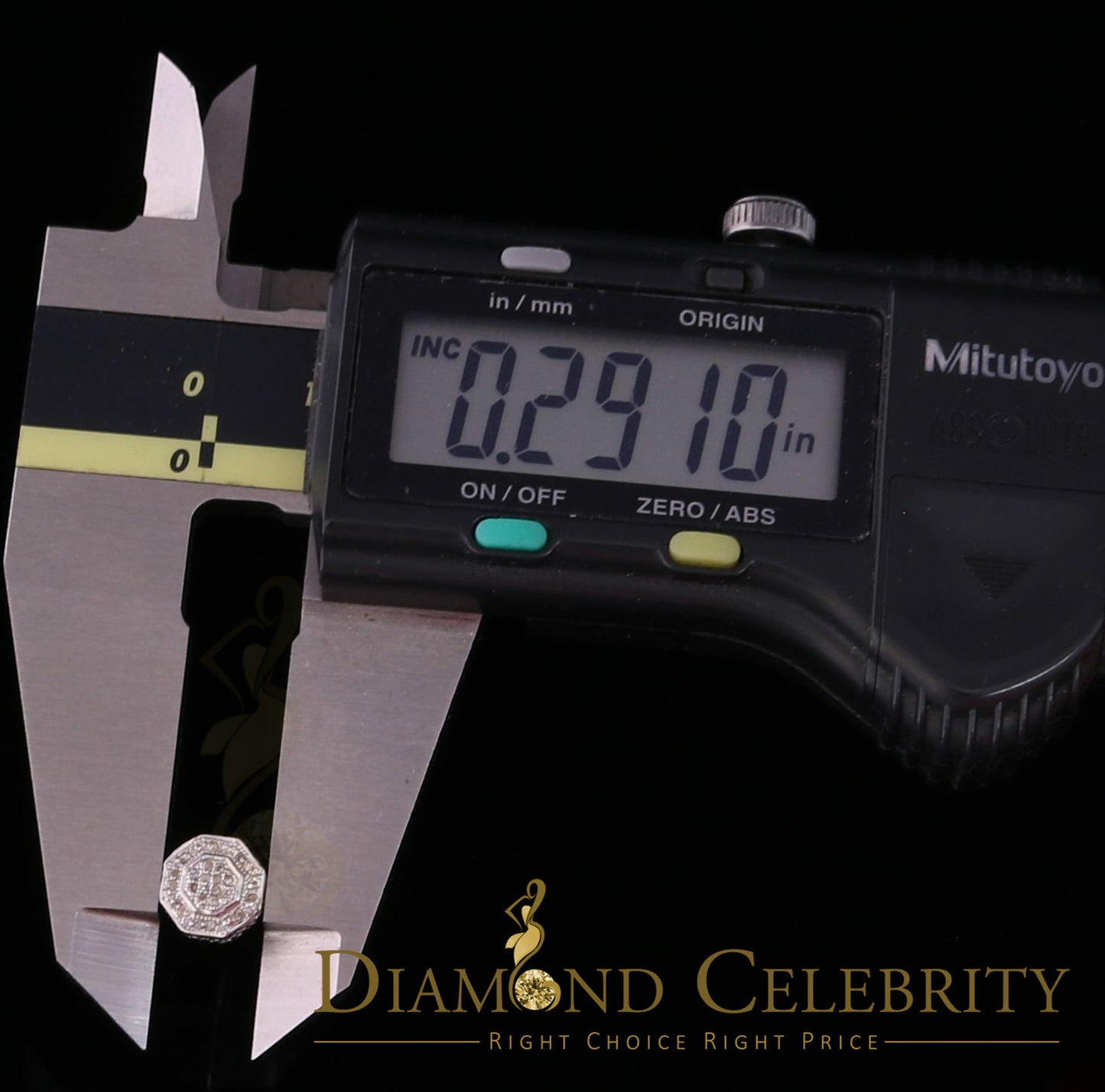 DiamondCelebritees 925 White Sterling Silver 0.10ct Diamond Hexagon Men's/Women's Stud Earrings