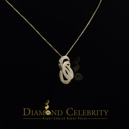 DiamondCelebritees Promising Yellow Sterling Silver Charm FASHION Pendant 0.28ct Cubic Zirconia