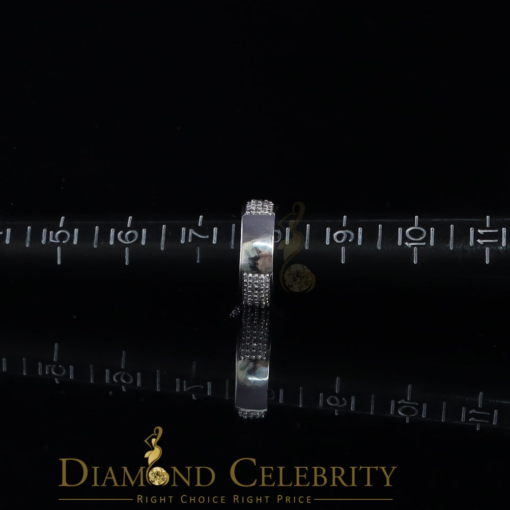 DiamondCelebritees Sterling White Silver Round-Shaped 4.75ct Cubic Zirconia Mens/Womens Ring Size 8