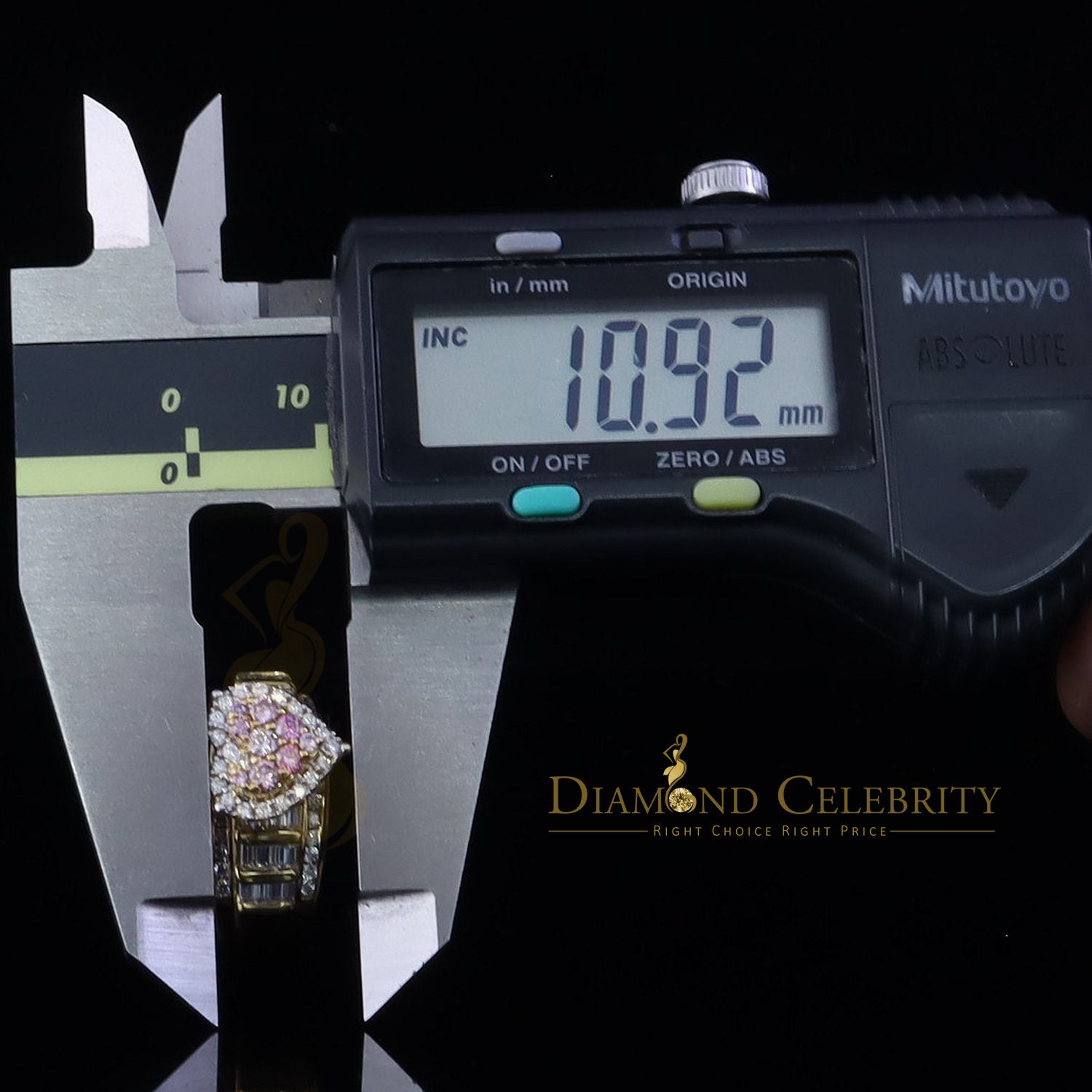 DiamondCelebritees Women 2.50ct 925 Silver VVS 'D' Pink Moissanite Yellow Cinderella HEART Ring SZ 7