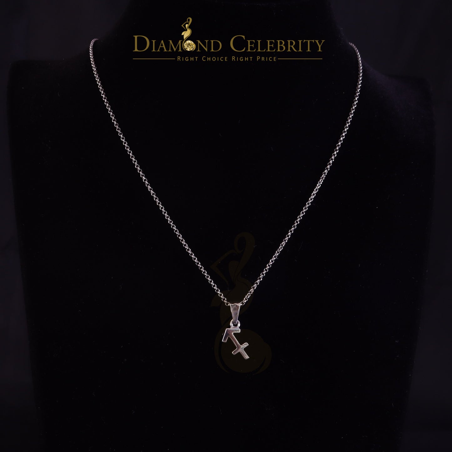 DiamondCelebritees 0.34ct Cubic Zirconia White Silver SAGITTARIUS-DECEMBER Pendant Men's & Women's