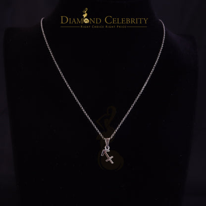 DiamondCelebritees 0.34ct Cubic Zirconia White Silver SAGITTARIUS-DECEMBER Pendant Men's & Women's