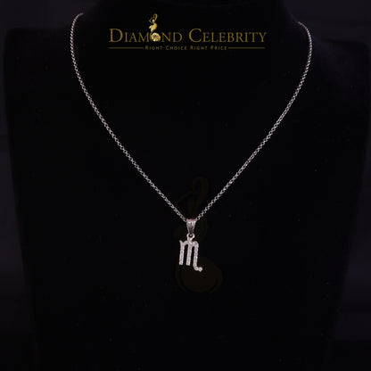 DiamondCelebritees 0.55ct Cubic Zirconia White Silver SCORPION NOVEMBER Month Pendant Men & Women
