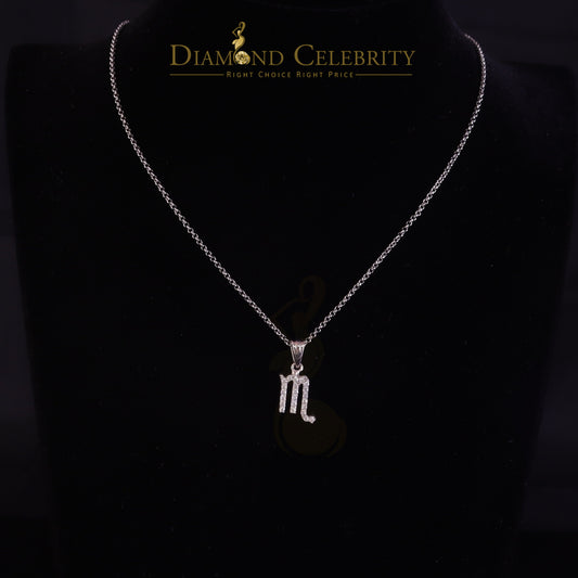 DiamondCelebritees 0.55ct Cubic Zirconia White Silver SCORPION NOVEMBER Month Pendant Men & Women