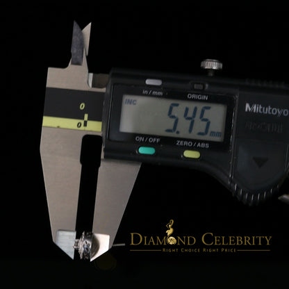 DiamondCelebritees  White Silver 925 Sterling Silver 0.92ct Cubic Zirconia Women's Round Earrings