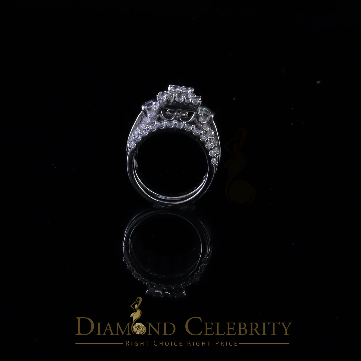 DiamondCelebritees 925 Sterling White 5.00ct Cubic Zirconia Silver Wedding Fashion Womens Ring SZ 7