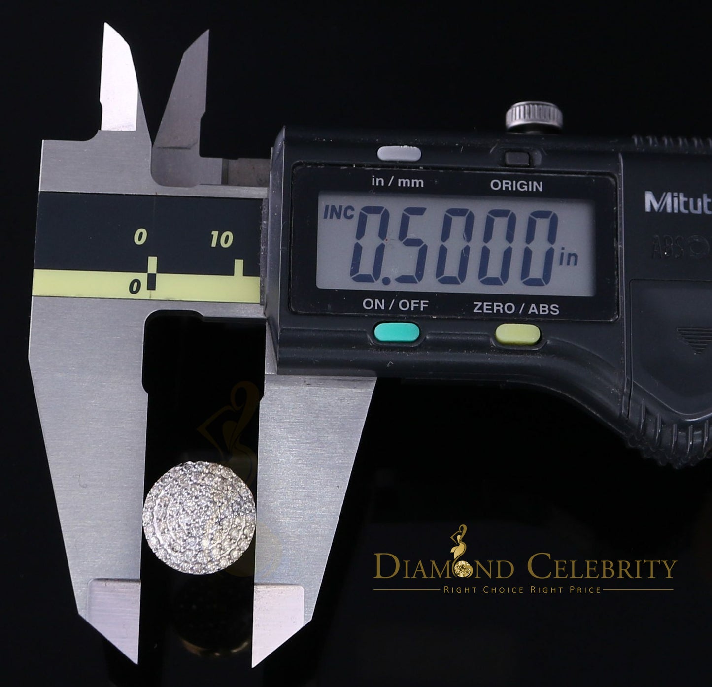 DiamondCelebritees 10K Real Yellow Gold Real Diamond 1.25CT Men's/Women's Stud Round Earring