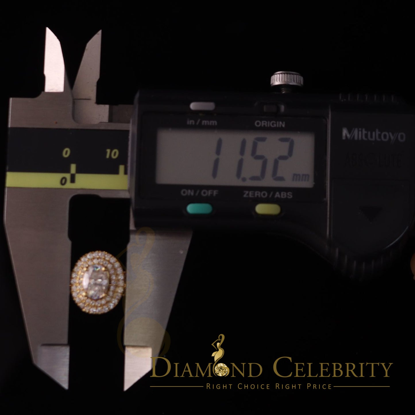 King Of Blings  10K Yellow Gold 2.00CT 'VVS' 'FL' D clr Oval Cut Moissonite Womens Ring S/7