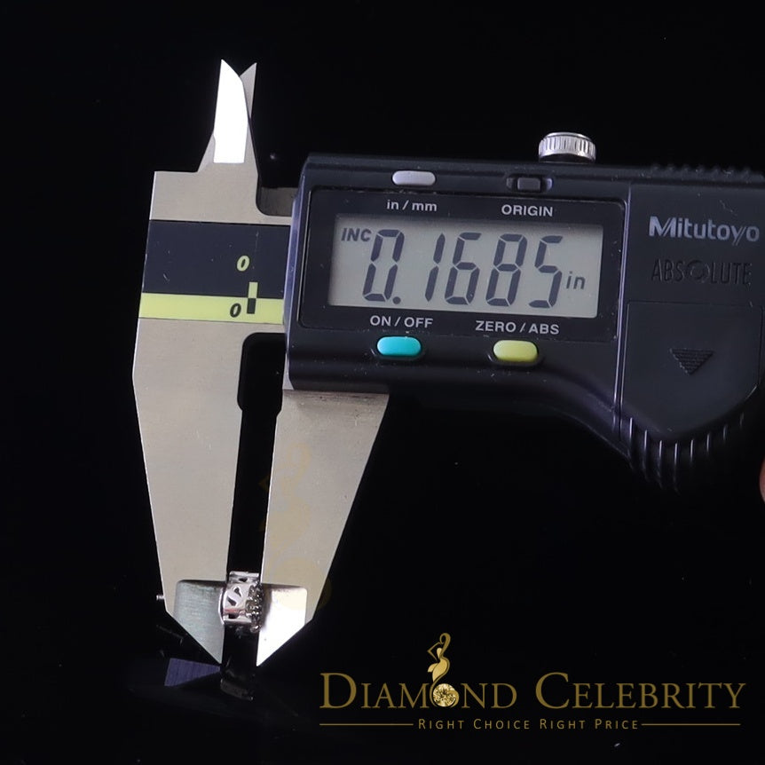 DiamondCelebritees 10K Real White Gold Real Diamond 0.60CT Men's/Women's Stud Round Earring