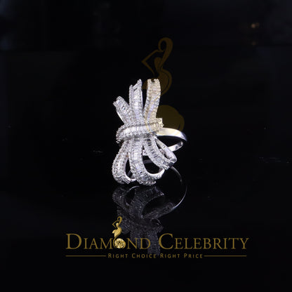 DiamondCelebritees 925 Sterling In 4.00ct Cubic Zirconia White Silver Cocktail Womens Ring Size 9
