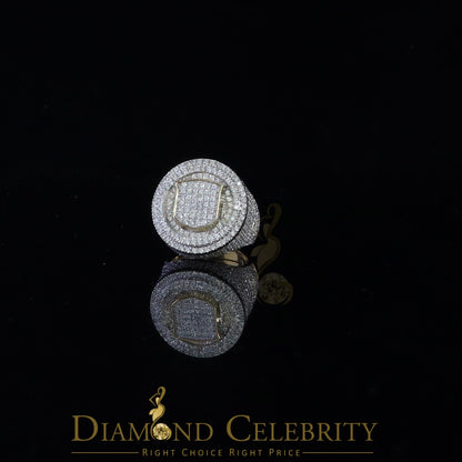 DiamondCelebritees White Sterling Silver11.50ct Cubic Zirconia Men's Adjustable Ring SZ 9.5 to11.5