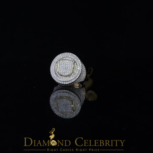 DiamondCelebritees White Sterling Silver11.50ct Cubic Zirconia Men's Adjustable Ring SZ 9.5 to11.5