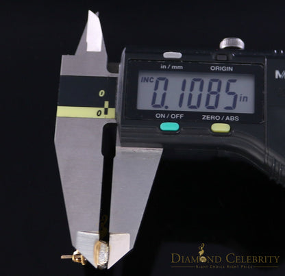 DiamondCelebritees 0.10CT Real Diamonds with 10K Real Yellow Gold Men's/Women's stud Earrings