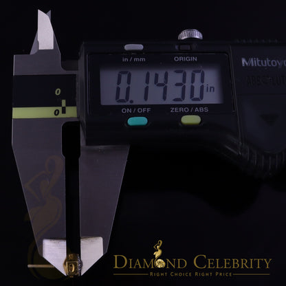 DiamondCelebritees  925 Yellow Silver 0.38ct Cubic Zirconia Women's & Men Hip Hop Hexagon Earrings