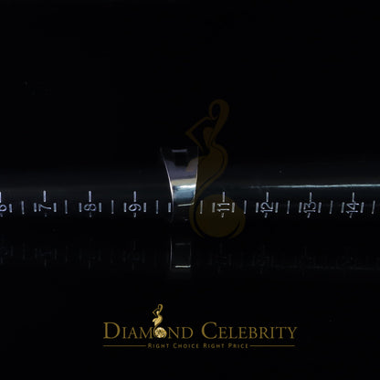 DiamondCelebritees White 925 Silver 0.85ct Cubic Zirconia Engagement Rectangle Men Rings Size10