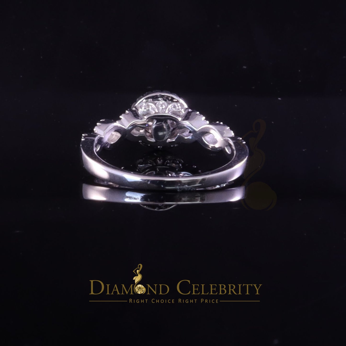 DiamondCelebritees 1.50ct Cubic Zirconia White 925 Sterling Silver Women's Engagement Rings Size 7