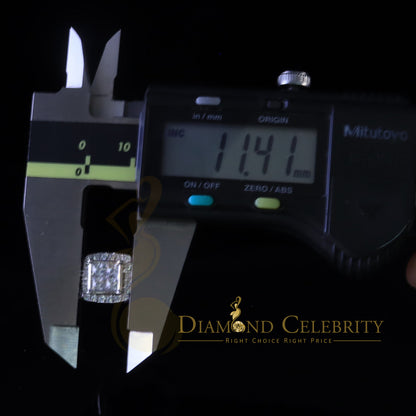 DiamondCelebritees 925 White Silver 4.0ct Square Shape Cubic Zirconia Engagement Womens Ring size 7