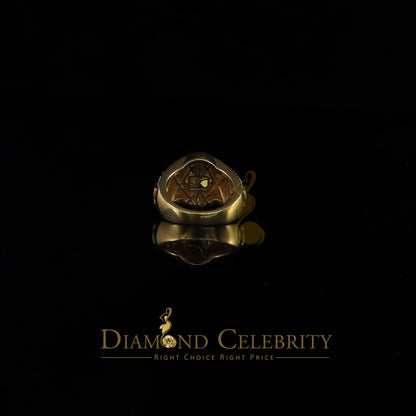 DiamondCelebritees 8.10ct 925 Sterling White Silver Oval Cubic Zirconia Men's Ring Size 9