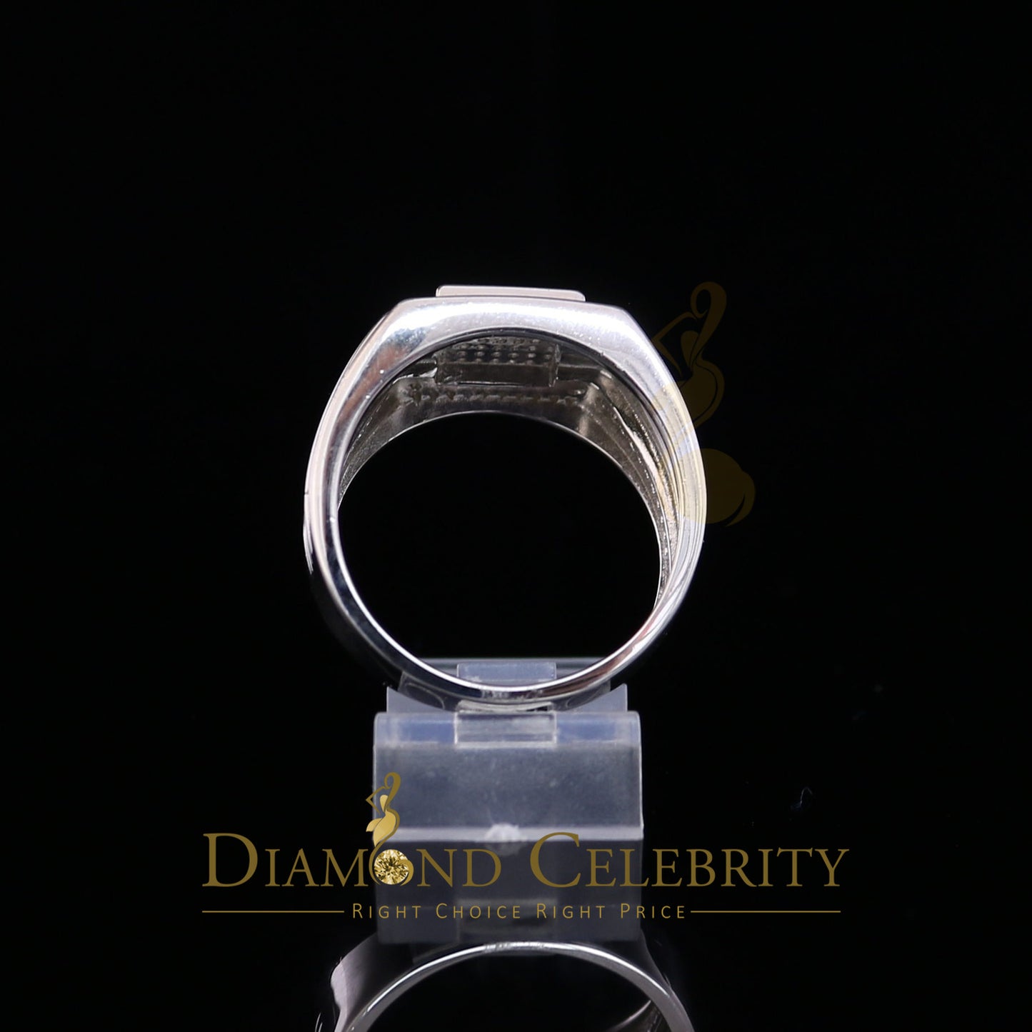 DiamondCelebritees 1.50ct Iced Out White Cubic Zirconia Fashion Luxury Big Ring For Men Size 11