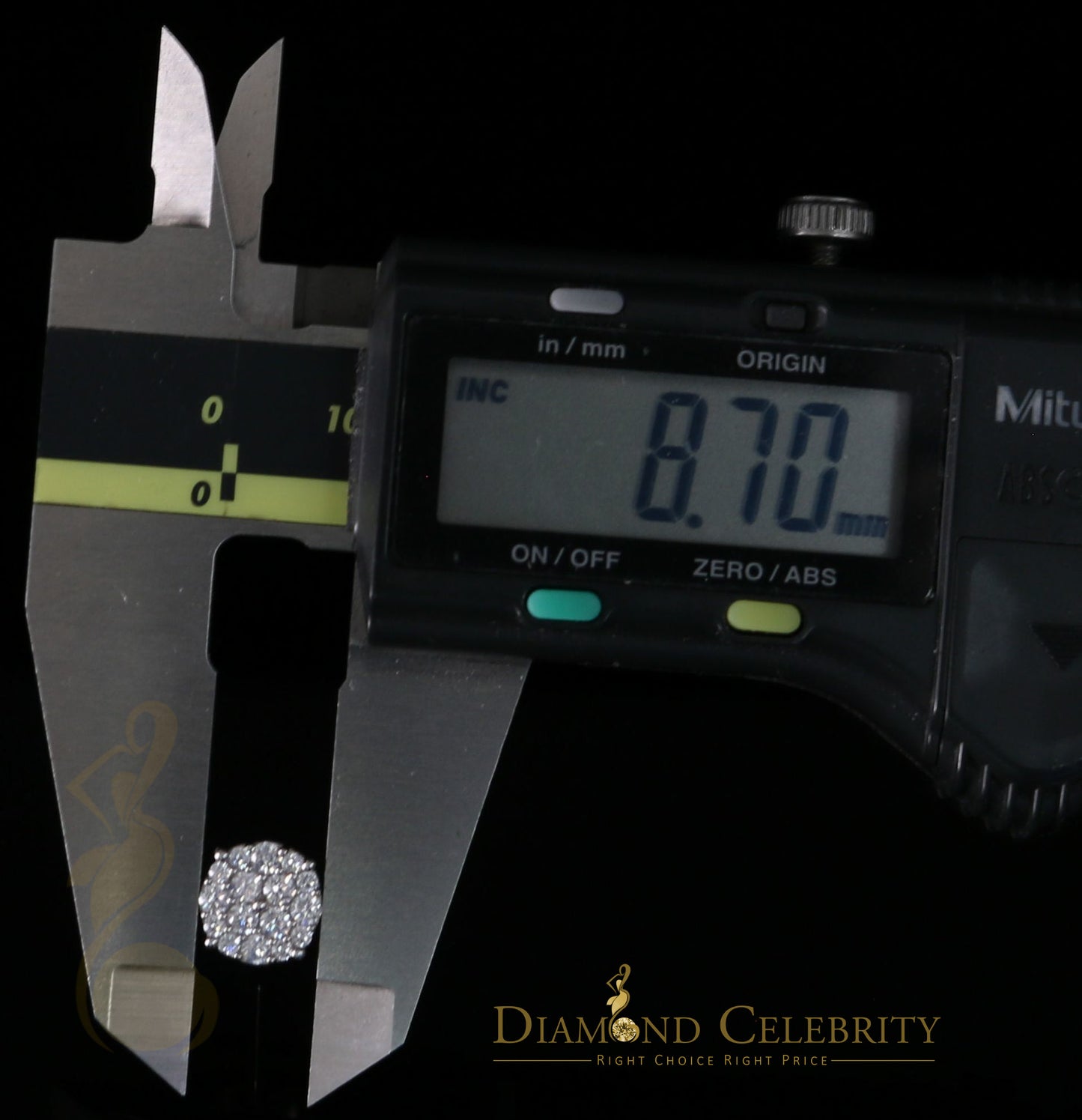 DiamondCelebritees  925 Sterling White Silver 2.0ct Cubic Zirconia Round Women's Stud Earrings