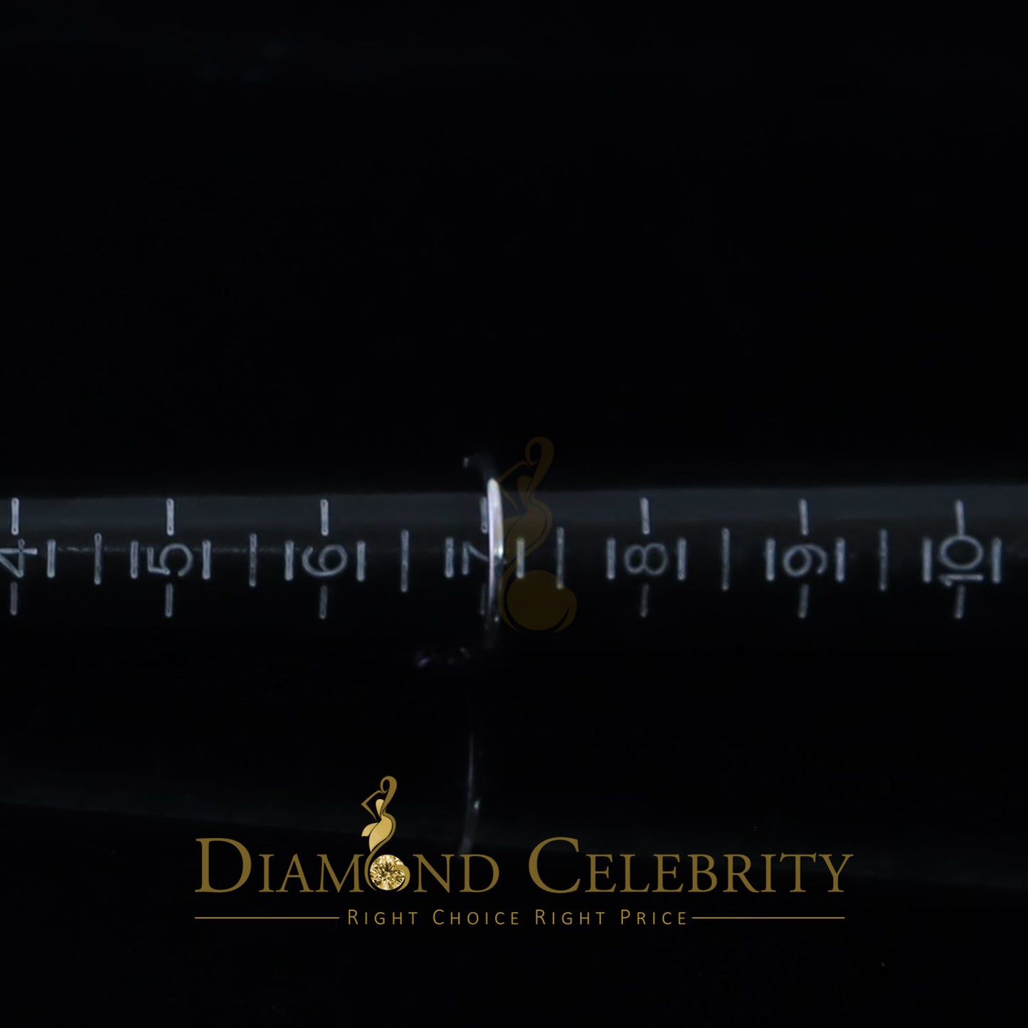 DiamondCelebritees Cubic Zirconia 925 Sterling White Silver Round Engagement Women's Ring Size 7