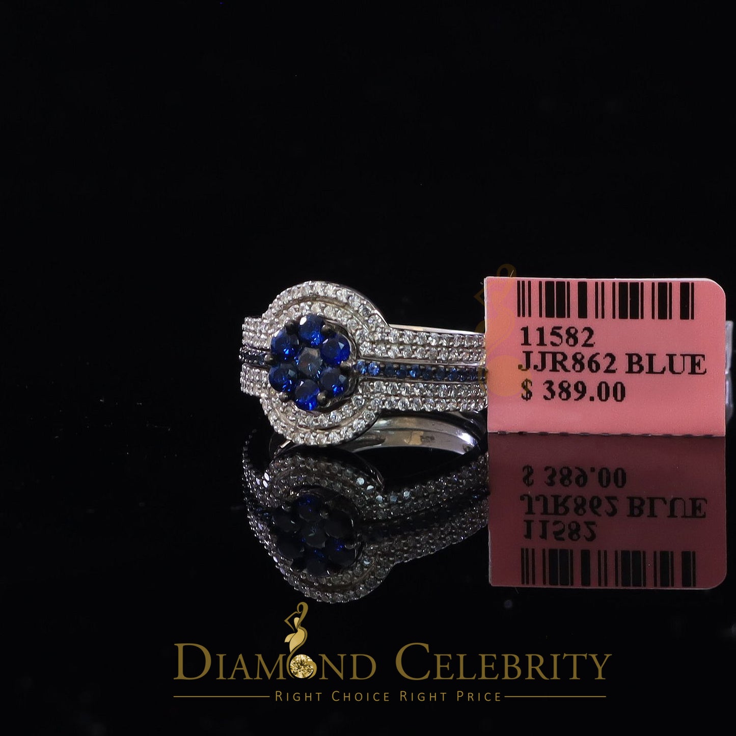 DiamondCelebritees 925 Sterling White Silver 2.50ct Floral Shape Cubic Zirconia Womens Ring SZ 6.5