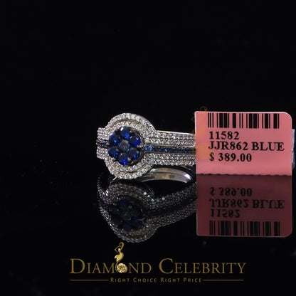 DiamondCelebritees 925 Sterling White Silver 2.50ct Floral Shape Cubic Zirconia Womens Ring SZ 6.5