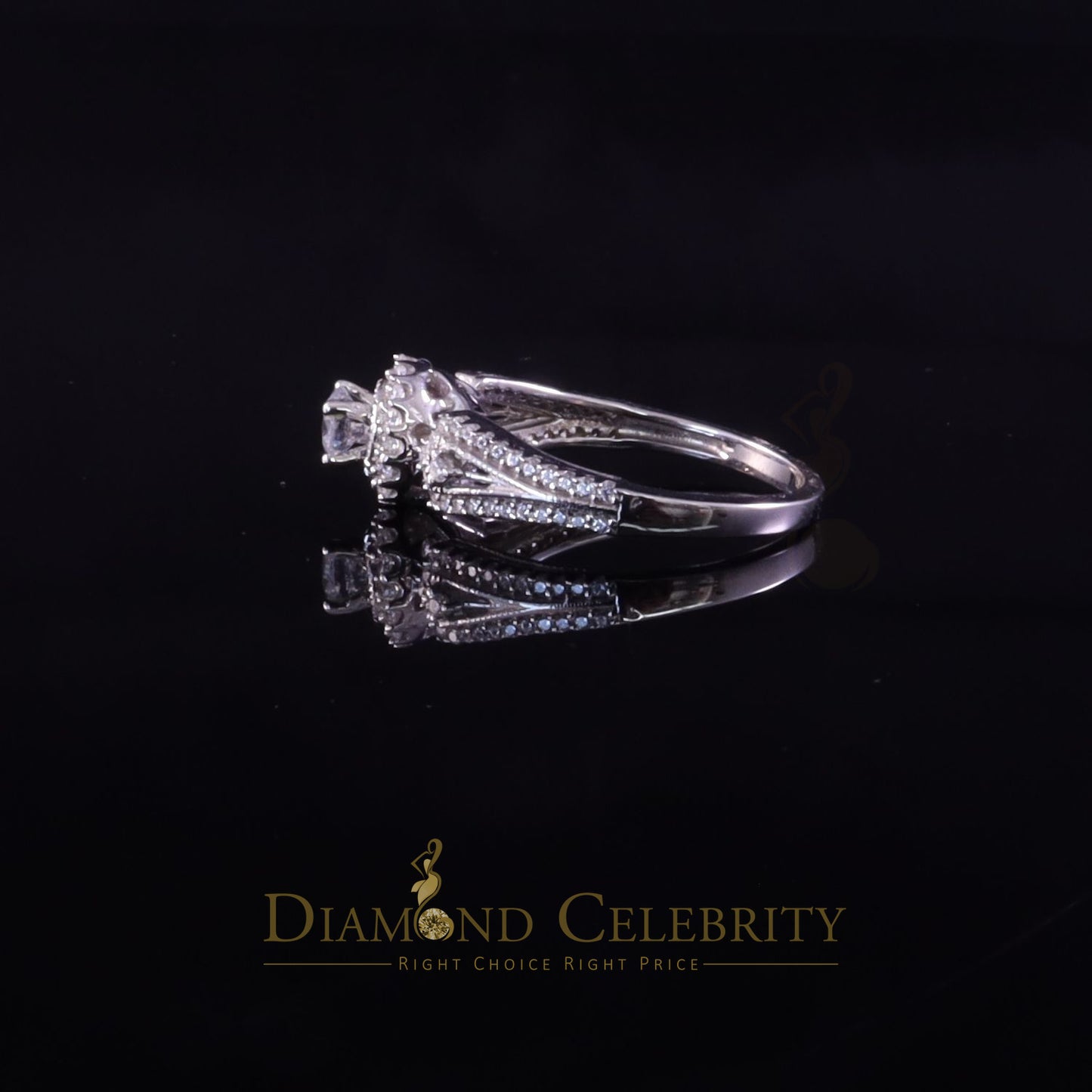 DiamondCelebritees 1.59ct Cubic Zirconia White 925 Sterling Silver Women Engagement Rings Size 7